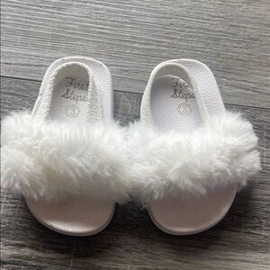 White Fluffy Kids Slides